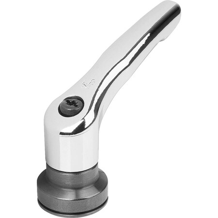 Kipp Adjustable Handle W Clamp Force Intensif Size:3 M10, Zinc Chromed, Comp:Steel Black Oxidized K1599.3106